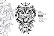 Textured tiger in aztec style, a Texture Illustration by AnastasiaFears (Thumbnail 1 of 3)