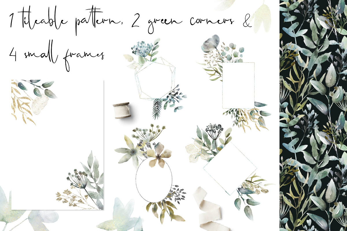 Loose floral & gold glitter, an Illustration by marie dricot (Photo 13 of 21)
