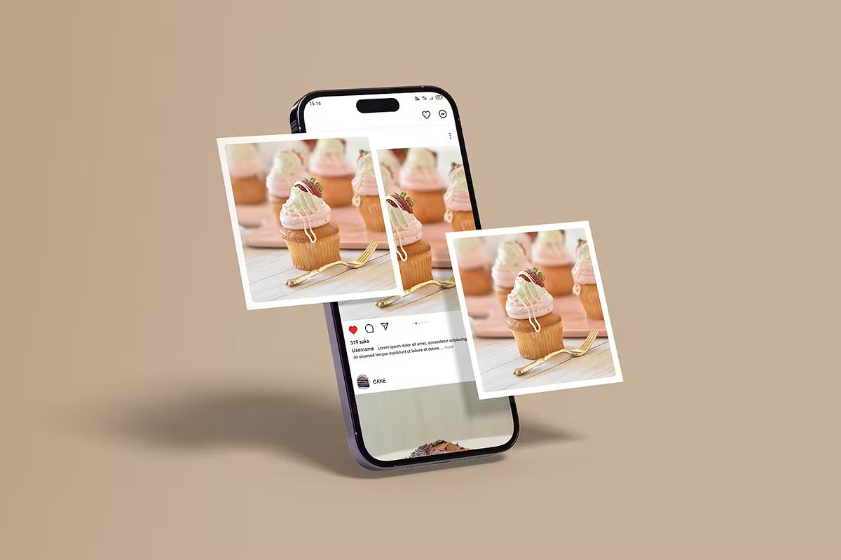 Social Media Mockup Set, an iPhone Mockup by PaperMoon (Photo 2 of 5)