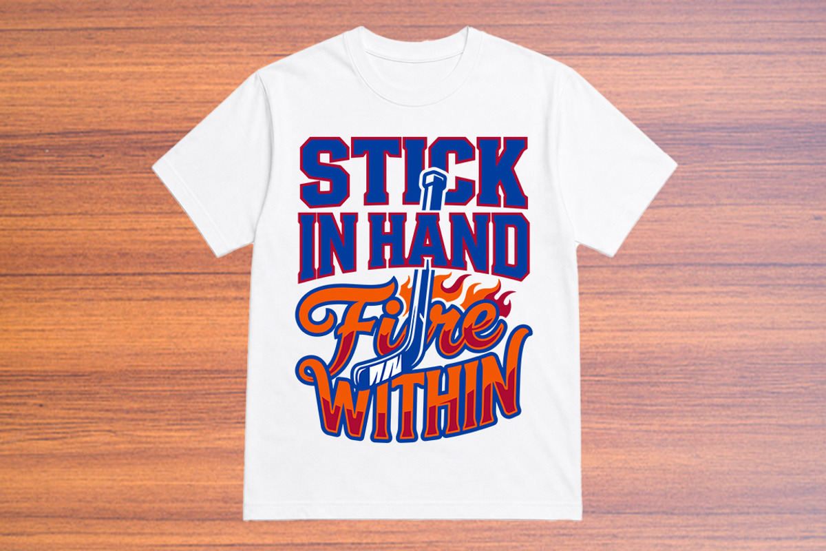Stick in Hand Hockey T-Shirt, an Object Graphic by abu67222 (Photo 1 of 3)