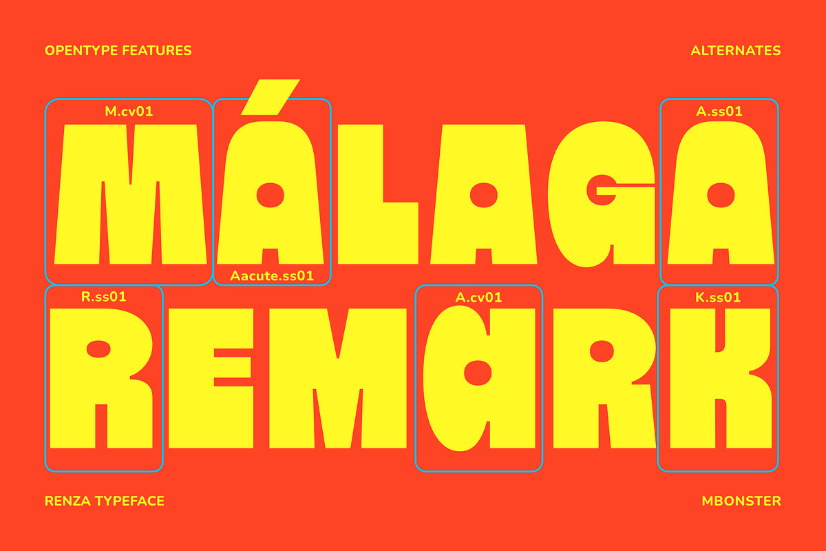 Renza - Bold Heavy Display Font, a Sans Serif Font by Mbonster Design Studio (Photo 14 of 15)