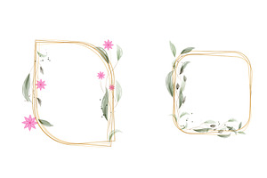 Delicate watercolor floral and, an Illustration by okskukuruza