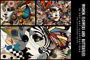 Women, Flowers and Butterflies, a Decorative Illustration by Digital Art Creations (Thumbnail 4 of 12)