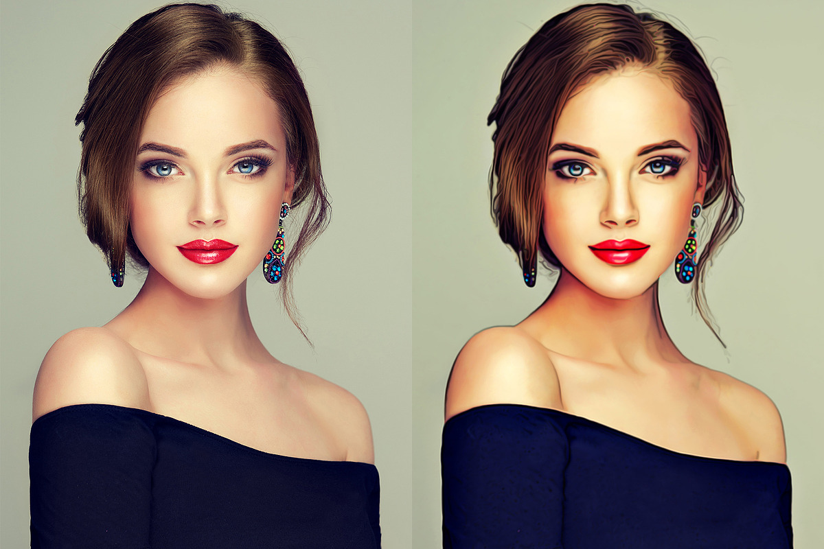 Sharp Painting Photoshop Action, an Action Add-On by CraftingStudio (Photo 3 of 4)