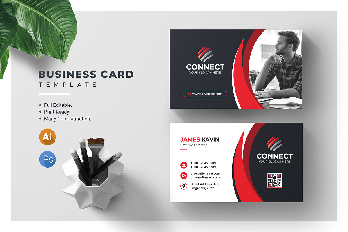 Corporate Business Card Template, a Business Card Template by BdThemes (Photo 1 of 4)