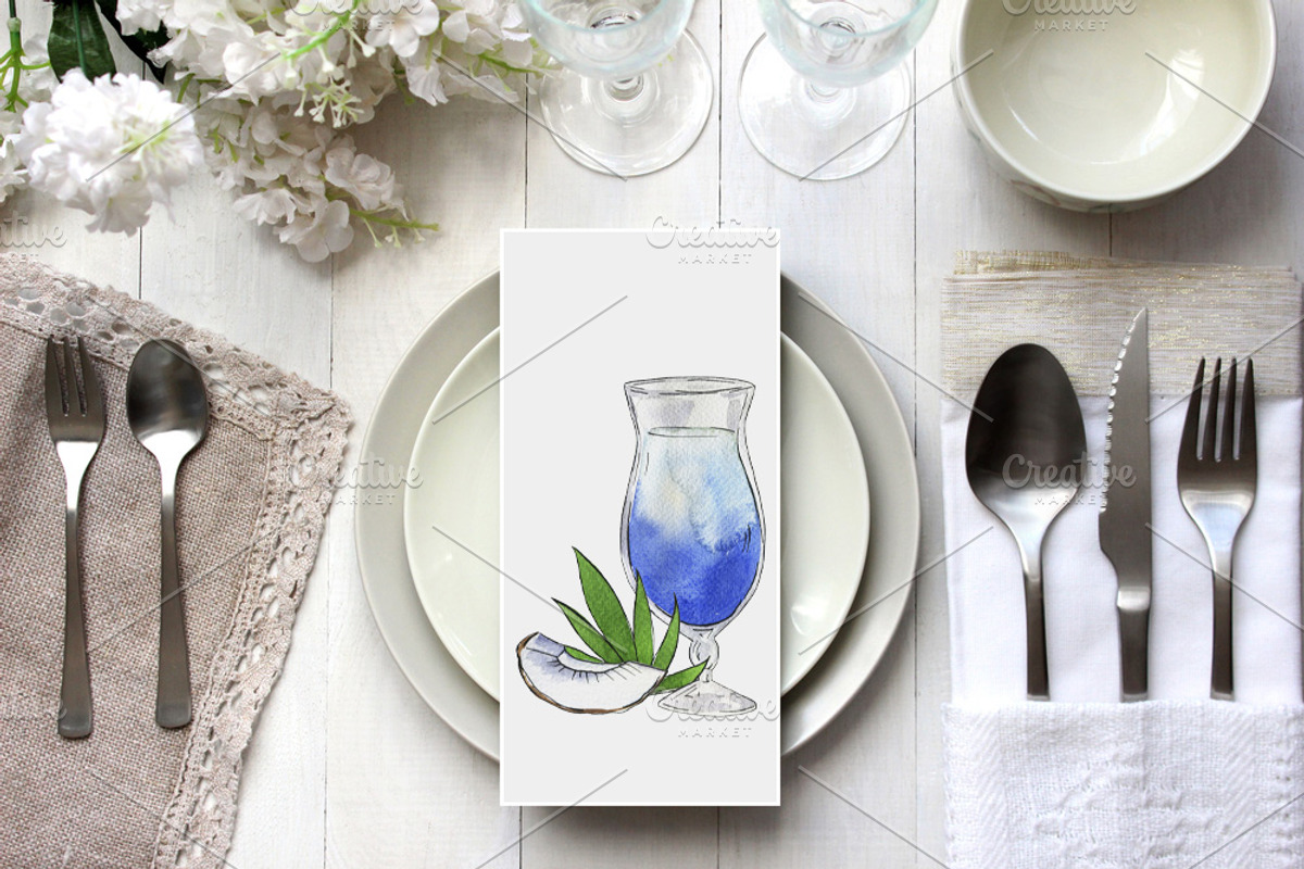 Summer cocktail sketches, a Food Illustration by Watercolor & sketches (Photo 5 of 5)