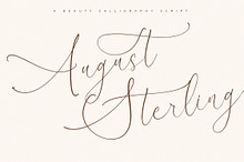 August Sterling Beauty Calligraphy