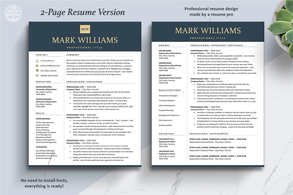 Executive Resume Template Design, a Resume Template by The Art of Resume (Photo 4 of 8)