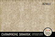 Champagne Wedding Damask Textures, a Texture Graphic by Clikchic Designs (Thumbnail 3 of 5)