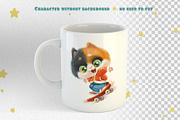 Multicolored Kitten on skateboard, an Animal Illustration by Azuzlikus (Thumbnail 3 of 4)