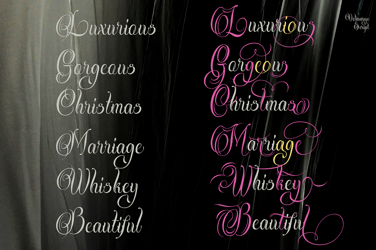 Velmaryc - Modern Calligraphy, a Script Font by TypeClassHeroes (Photo 2 of 11)
