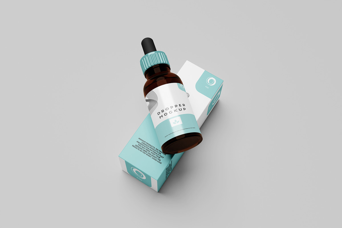 Dropper Bottle and box mockup, a Mockup by Graphic_world89 (Photo 11 of 12)