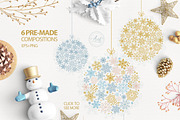 Sparkling snowflakes collection, a Seasonal Illustration by antuanetto (Thumbnail 6 of 16)
