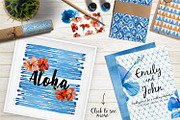Indigo watercolour patterns pack, a Pattern Graphic by Nicetoseeya (Thumbnail 3 of 3)