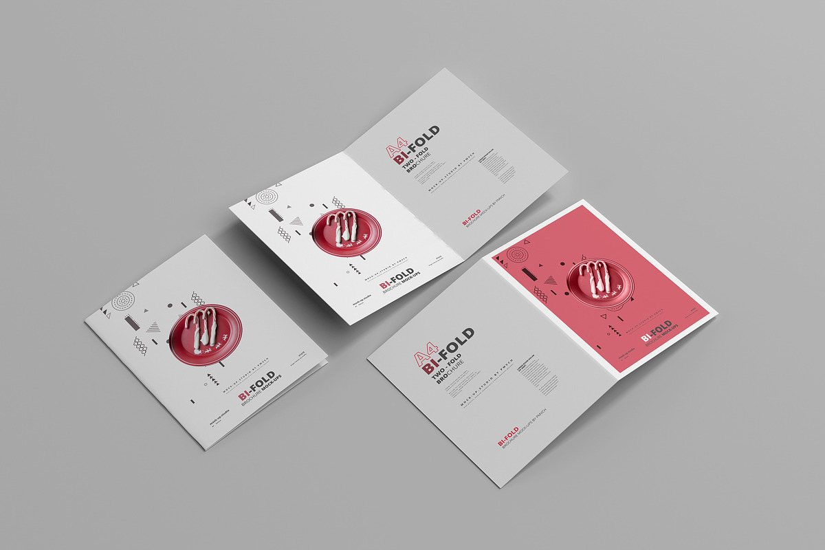 A4 Bi-Fold Brochure Mockups, a Print Template by pmvch (Photo 1 of 9)