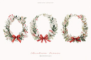 Watercolor Christmas Frames, a Seasonal Illustration by PeDe Designs (Thumbnail 6 of 7)