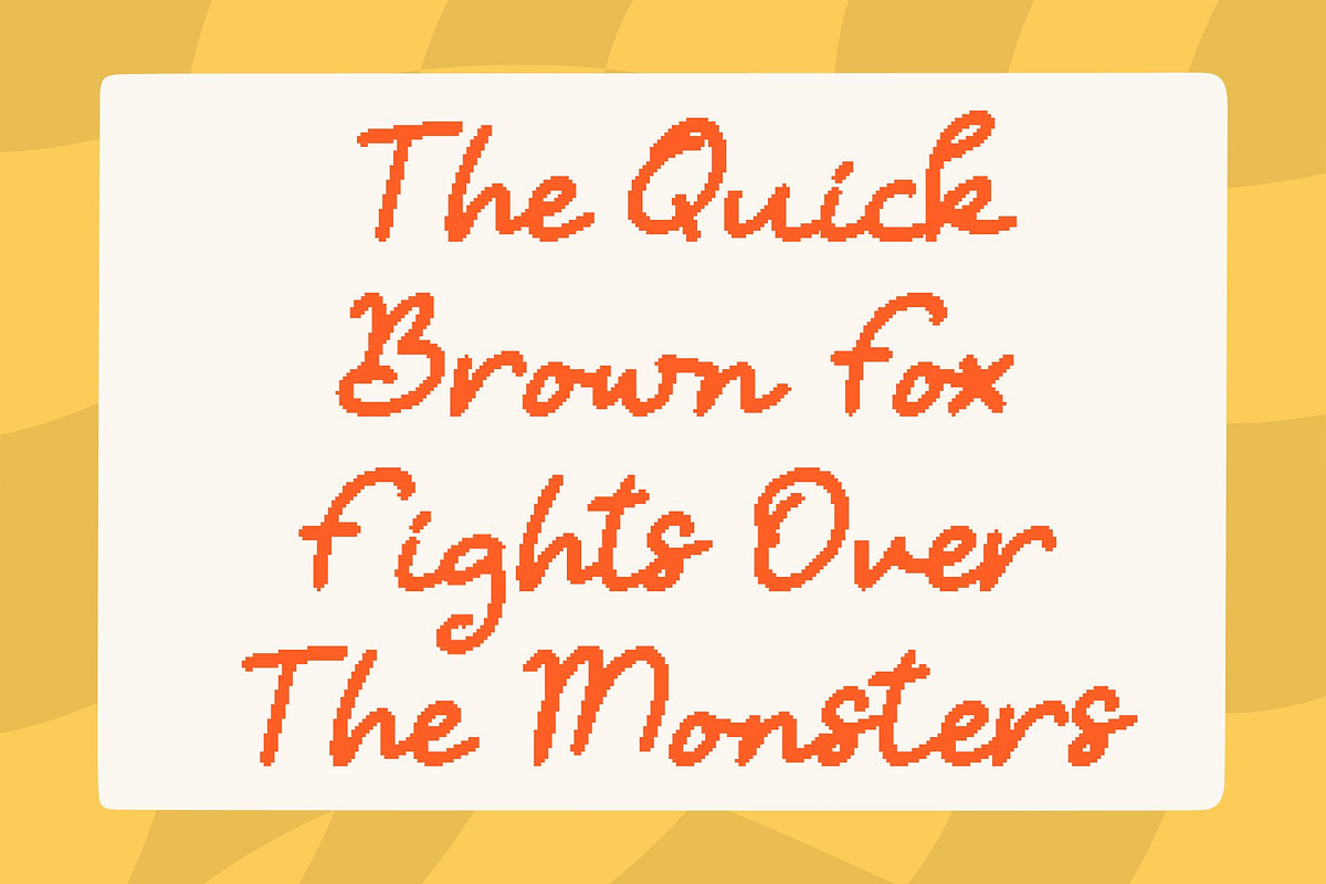 CS Galya Pixel, a Script Font by Craft Supply Co. (Photo 4 of 8)