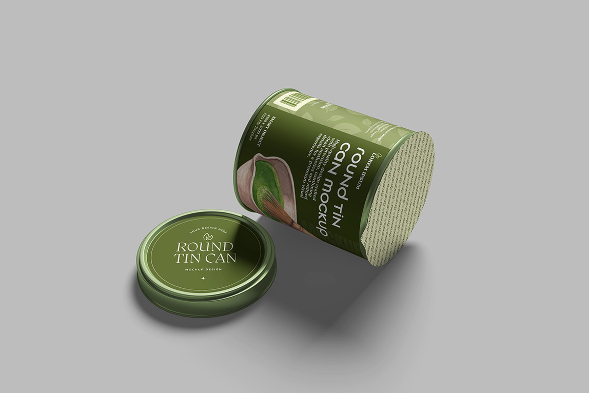 Tin Can Mockup For Branding, an Advertising Mockup by bimockup (Photo 5 of 6)