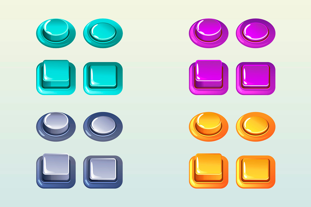 Push Buttons for Web Design Element, a Templates & Theme by BabySofja