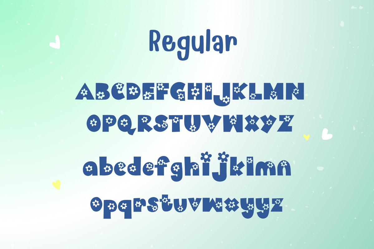 Flowers bundle font, a Script Font by JJuta (Photo 12 of 13)