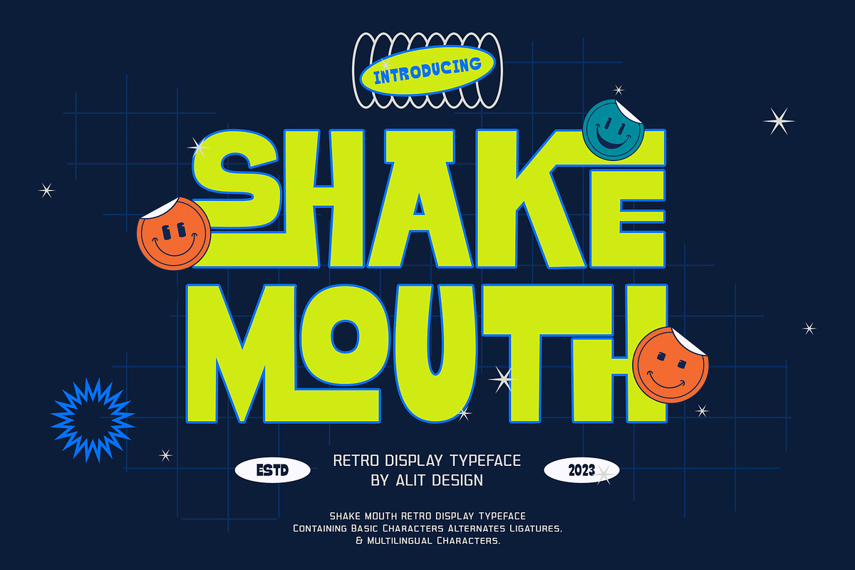 Shake Mouth Typeface, a Sans Serif Font by alit design (Photo 1 of 15)