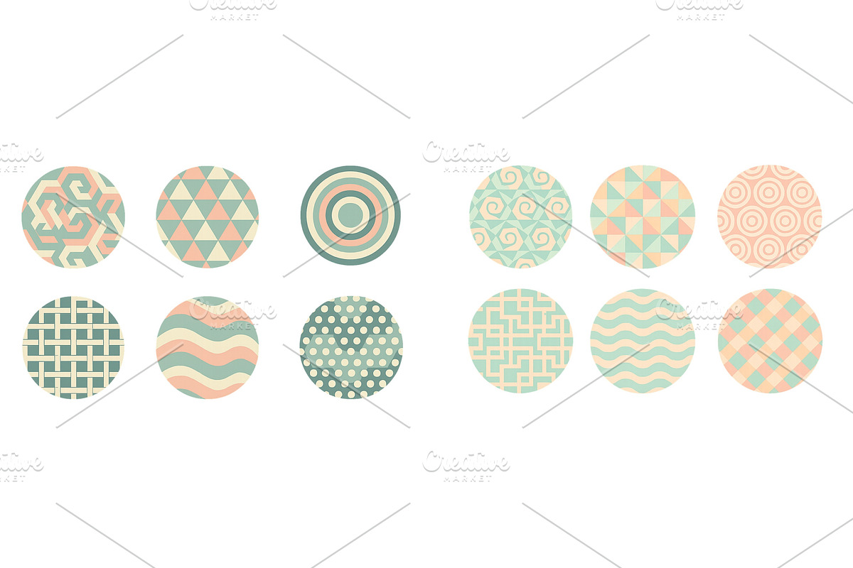 Abstract circular patterns in pastel, an Illustration by ZinetroN
