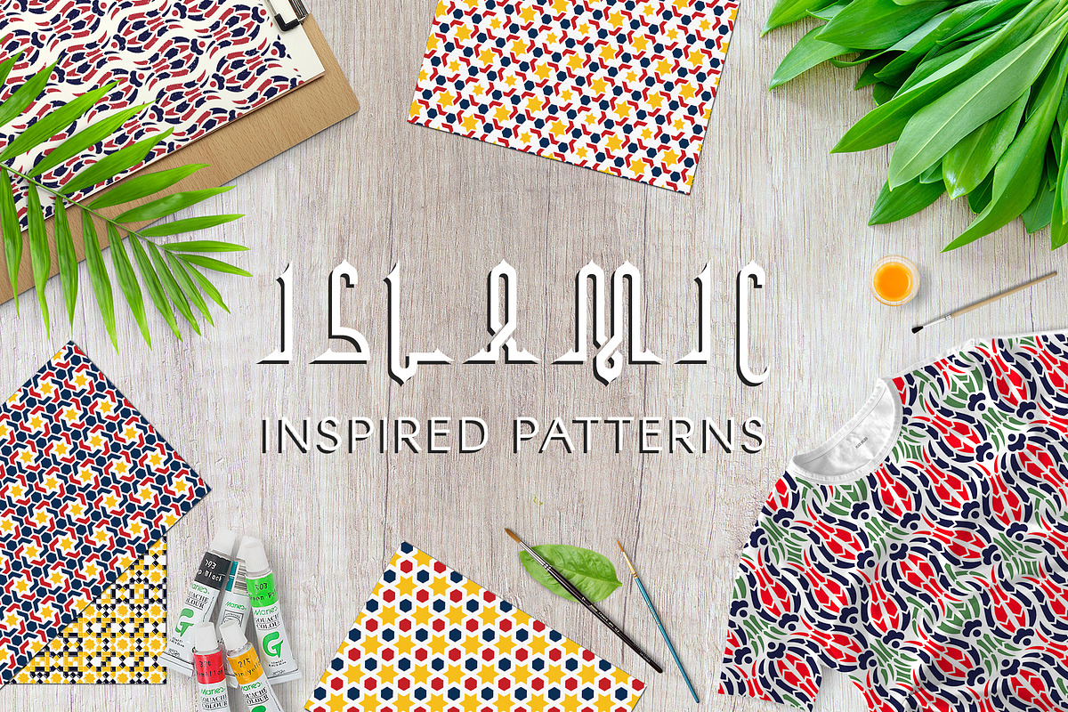 Islamic inspired seamless patterns, a Pattern Graphic by Yapanda (Photo 1 of 7)