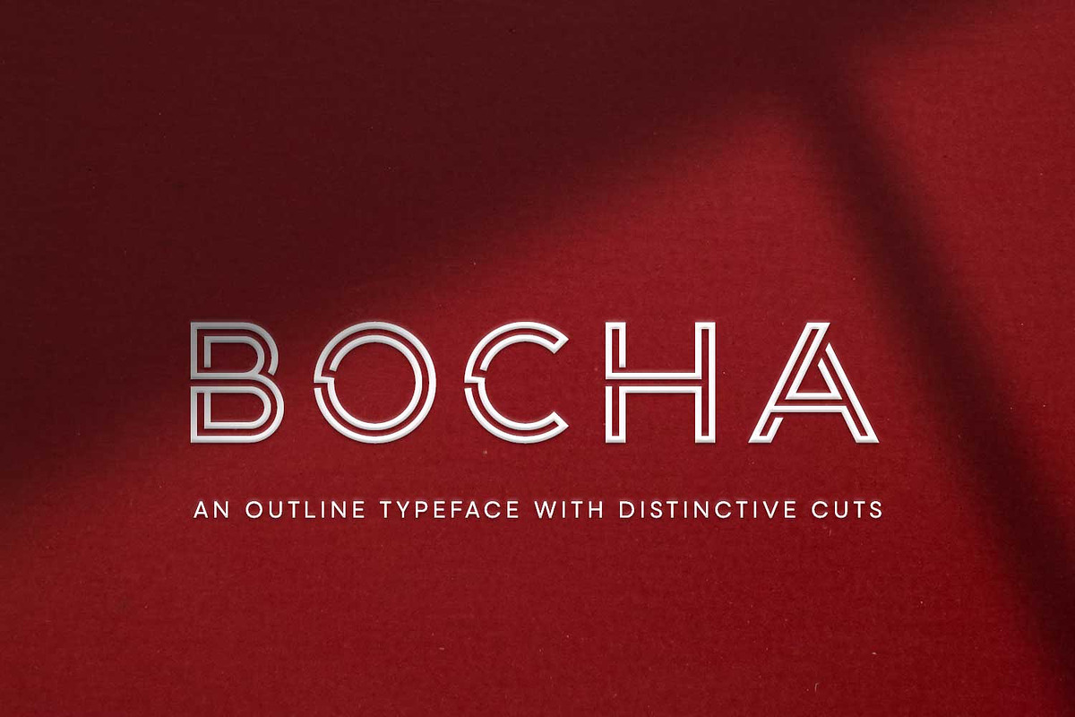 Bocha, a Font by Ridha-38.lineart (Photo 1 of 10)