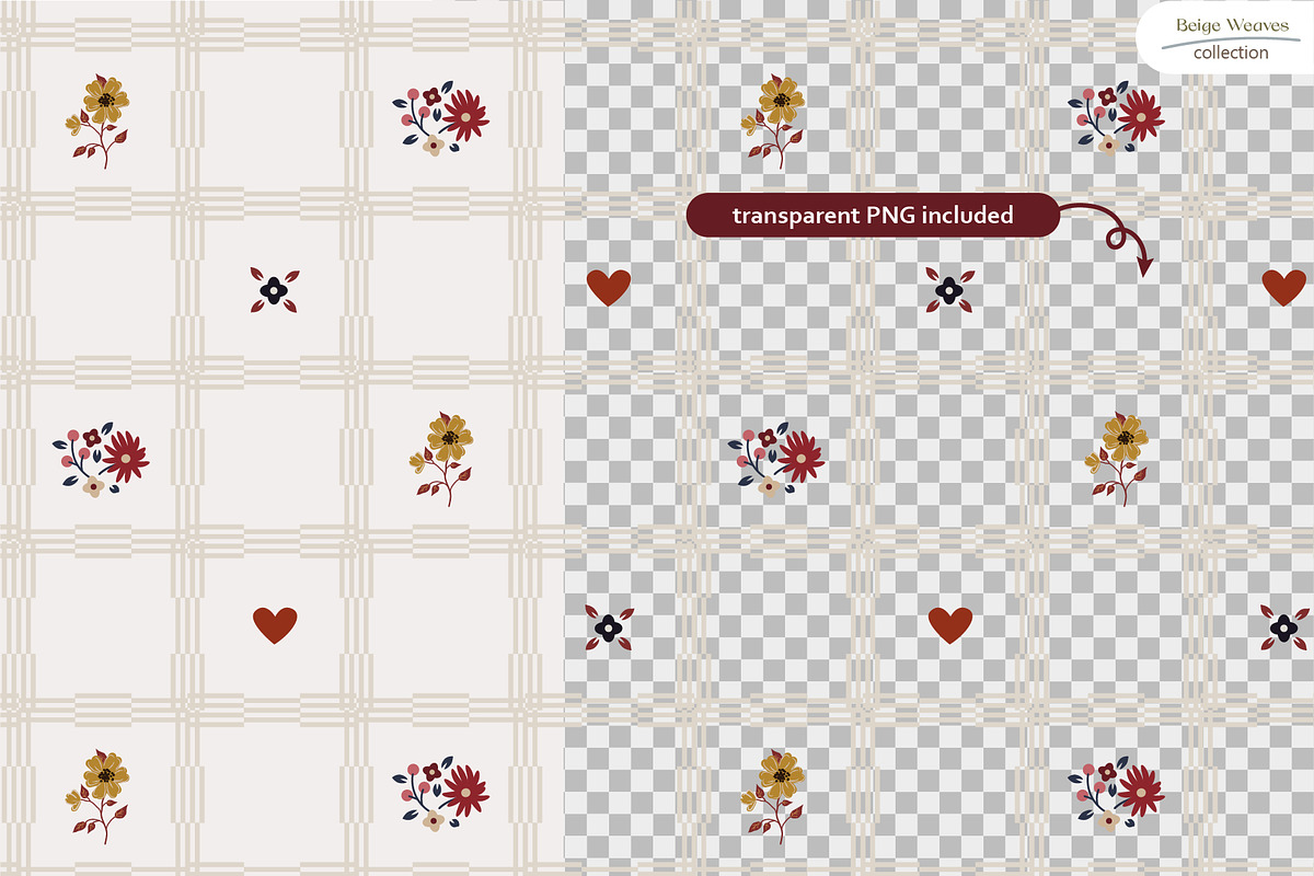 Beige Weaves - Seamless Patterns, a Pattern Graphic by InaCorart (Photo 3 of 6)