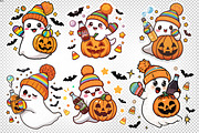 Cute Halloween Ghost Sublimation PNG, an Illustration by Artonix (Thumbnail 3 of 4)