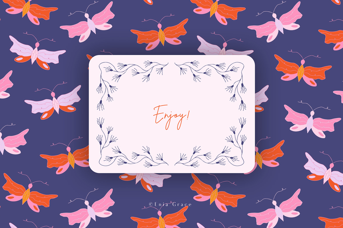 Hand-drawn floral clipart & patterns, a Decorative Illustration by Enia Grace (Photo 18 of 18)