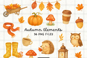 Autumn Elements - Cute Fall PNG