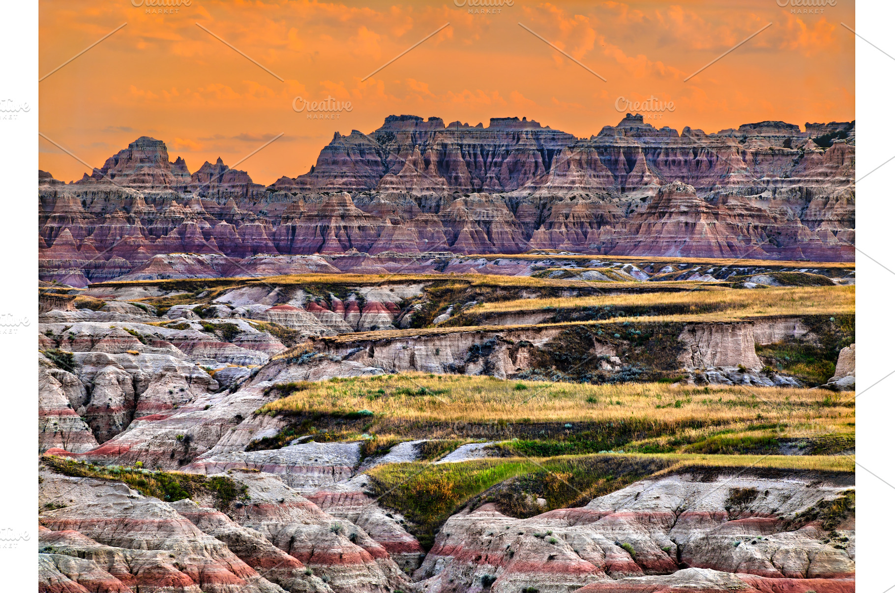 Big Badlands Overlook distant rock, a Nature Photo by Leonid Andronov