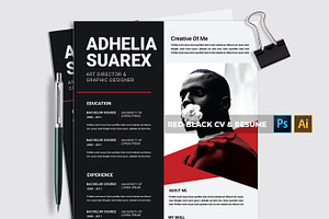 Red Black CV & Resume