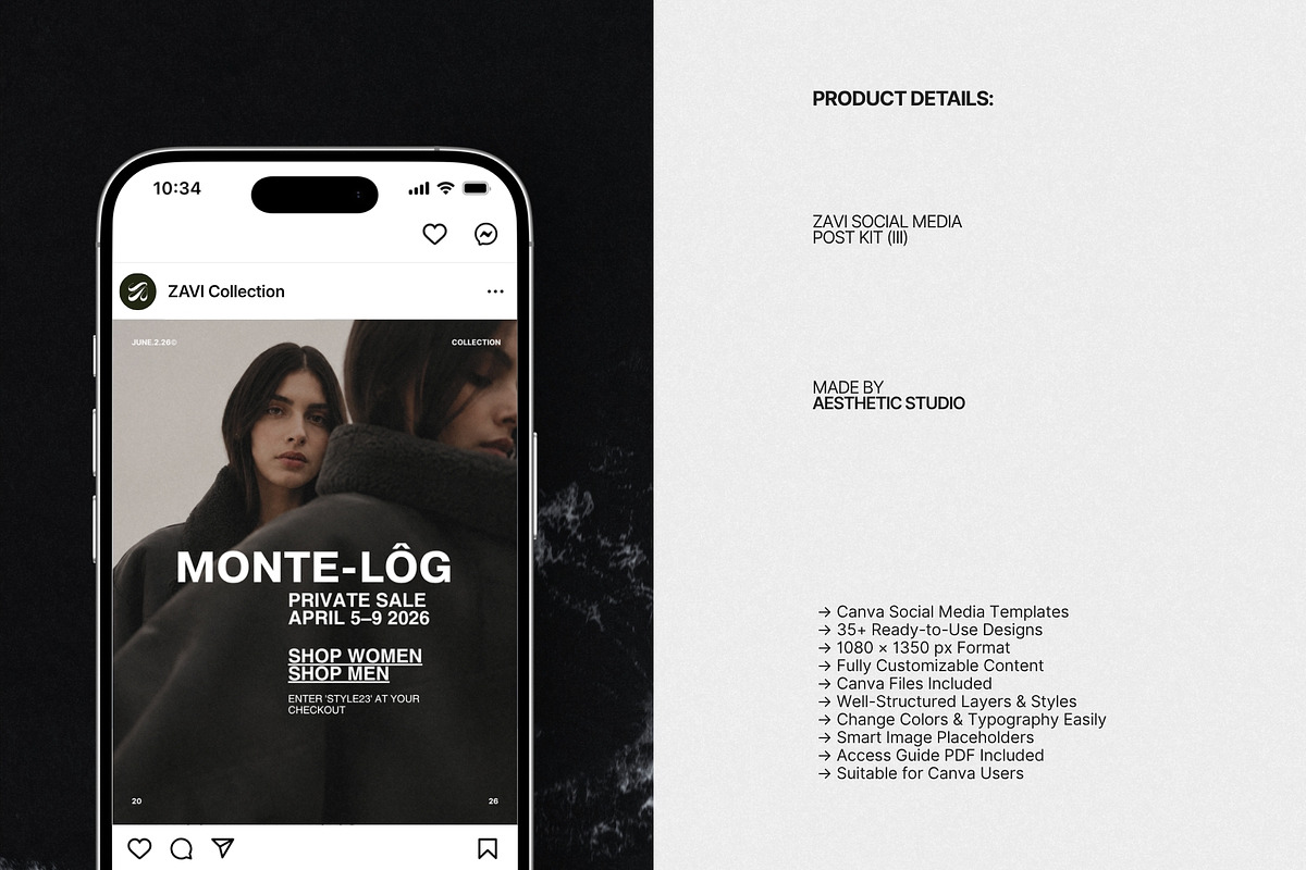 ZAVI | Social Media Kit (I), a Social Media Template by The Aesthetic Studio (Photo 7 of 10)