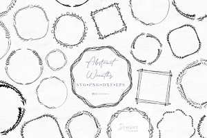 Abstract Wreath, geometric frame 030, a Graphic by Drawberx