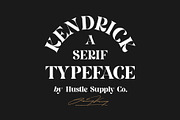 Kendrick Serif, a Serif Font by Hustle Supply Co. (Thumbnail 1 of 7)