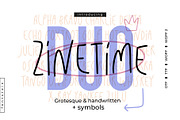 ZineTime Font Set | DUO + Symbols, a Sans Serif Font by Fontstein (Thumbnail 1 of 7)