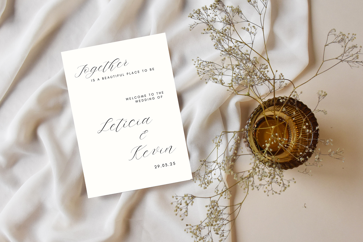 Wedding Minimalist Welcome Sign, an Invitation Template by TheSimplySereneShop (Photo 5 of 9)