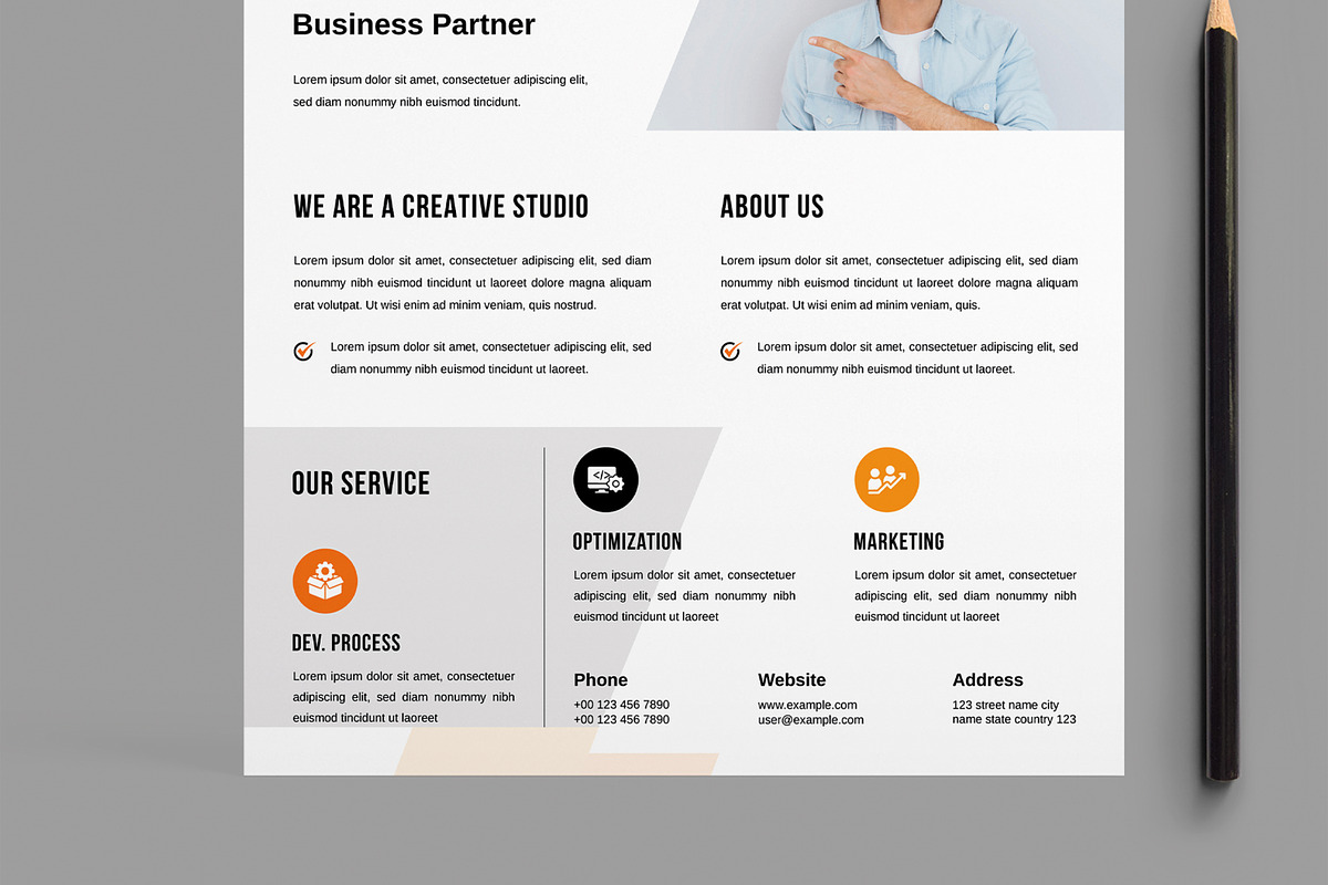 Business Flyer with Colorful Accents preview 3