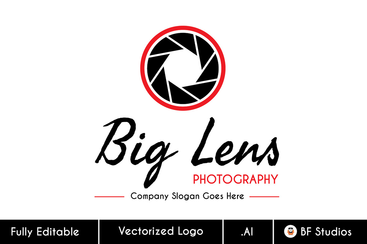 Photographer Mockup Logo 1, a Branding & Logo Template by BF Studios (Photo 1 of 3)