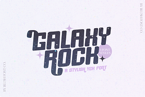 GALAXY ROCK Millenium Y2K Retro Font, a Sans Serif Font by Blush Font Co.