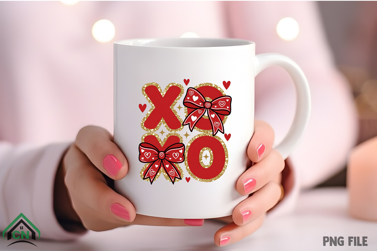 XOXO Love Glitter PNG, an Illustration by Craft Nest (Photo 3 of 4)