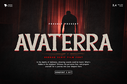 Avaterra - Horror Serif Film Font, a Serif Font by overlaytemplates