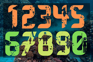 Deep Blue Sea Fishing Font