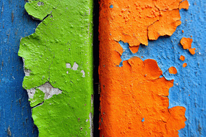 Peeling paint textured wall background, a Background Photo by AlyaAnd