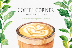 Coffee Corner watercolor