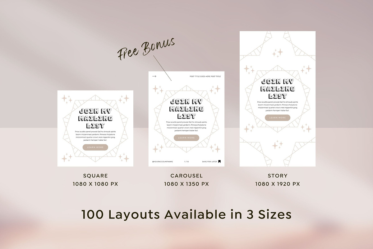 Instagram Template Canva Pack Shine, a Social Media Template by Keikoya (Photo 2 of 18)