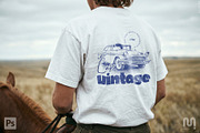 White T-shirt mockup western style, a Shirt Mockup by The Blue Bird (Thumbnail 4 of 8)