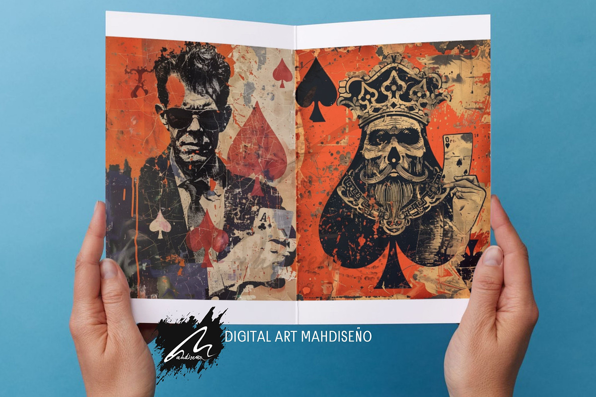 Whimsical Playing Card, Vintage Page, a Person Illustration by Digital Art Mahdiseño (Photo 8 of 10)
